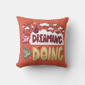 夢ストップ見、オレンジ色の赤の実行を開始 クッション (正面)