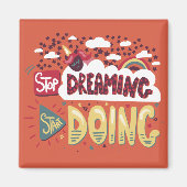 夢ストップ見、オレンジ色の赤の実行を開始 マグネット (正面)