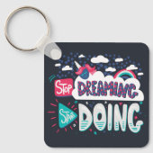 夢ストップ見、シャドウブラックメタルの実行を開始 キーホルダー (正面)