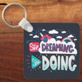 夢ストップ見、シャドウブラックメタルの実行を開始 キーホルダー (正面)