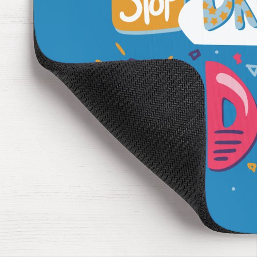 夢ストップ見、スチールブルーの実行を開始 マウスパッド (コーナー)