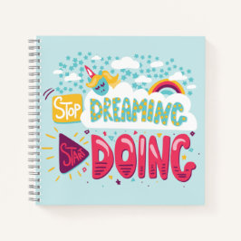 夢ストップ見、ターコイズの実行を開始淡い色の ノートブック