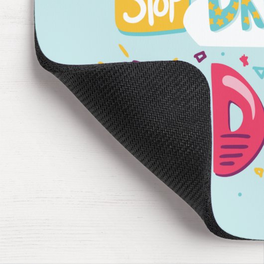 夢ストップ見、ターコイズの実行を開始淡い色の マウスパッド (コーナー)