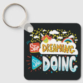 夢ストップ見、ブラックメタルの実行を開始 キーホルダー (正面)