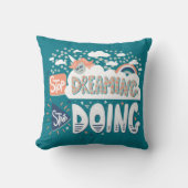 夢ストップ見、暗いターコイズを開始 クッション (正面)