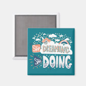 夢ストップ見、暗いターコイズを開始 マグネット (正面/裏面)