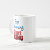 夢ストップ見、開始 コーヒーマグカップ (正面左)