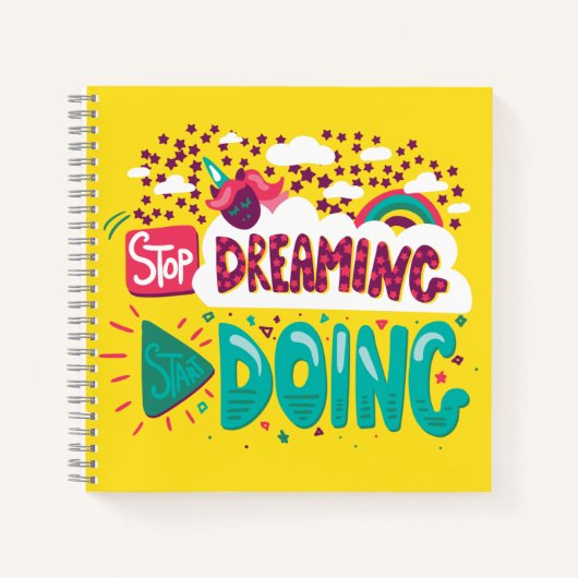 夢ストップ見、黄色の実行を開始 ノートブック (正面)