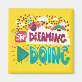 夢ストップ見、黄色の実行を開始 マグネット (正面)