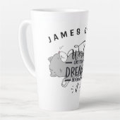 夢パーソナライズされたのような仕事は夢に頼る カフェラテマグ (左アングル)