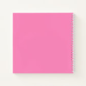 夢ホットピンクと黄色のノートブック名付き ノートブック (裏面)