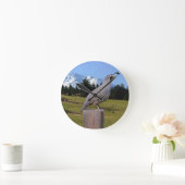 夢ポイントのウズラ ラウンド壁時計 (ホーム)