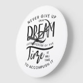 夢与えの時計に決して乗らない ラージ壁時計 (傾斜)