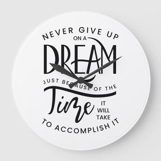 夢与えの時計に決して乗らない ラージ壁時計 (正面)