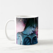 夢与えを持つな。女かわいらし性 コーヒーマグカップ (左)