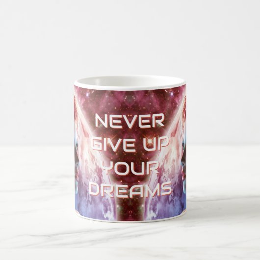 夢与えを持つな。美しい女の子宇宙 コーヒーマグカップ (中央)