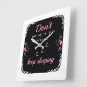 夢与えを見るな スクエア壁時計 (傾斜)