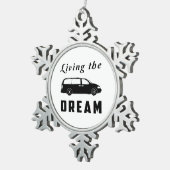 夢住んでいます スノーフレークピューターオーナメント (右)