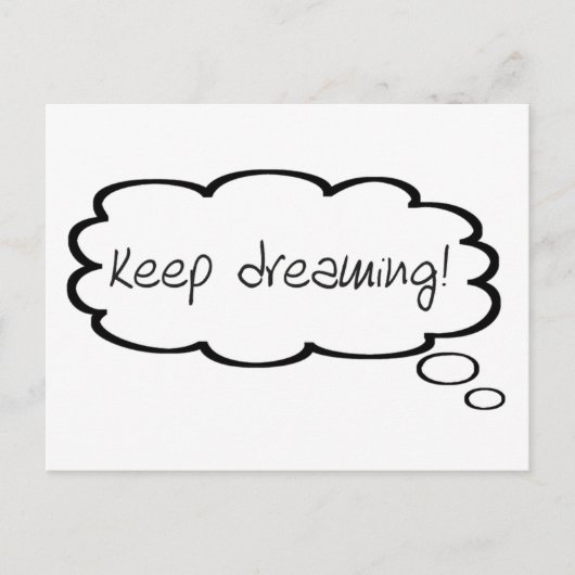 夢保見勇気付けられるかわいいバ考えブ ポストカード (正面)