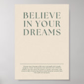 夢信じのポスターカスタム ポスター (正面)