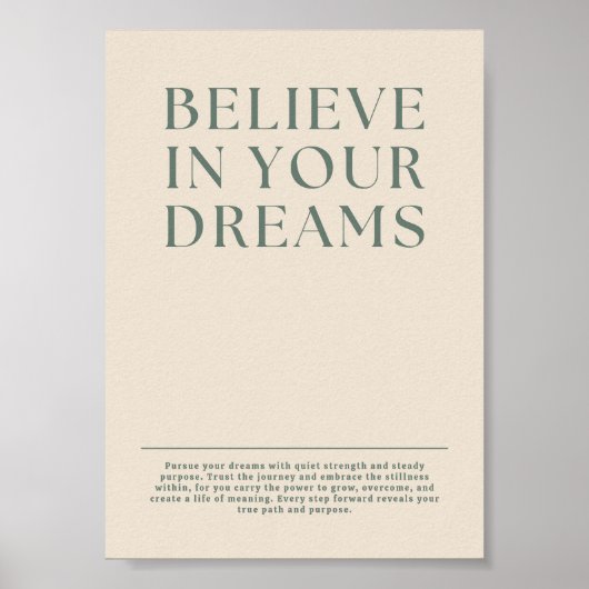 夢信じのポスターカスタム ポスター (正面)