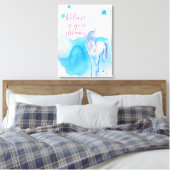 夢信じの中でのユニコーン キャンバスプリント (インサイチュ (寝室))