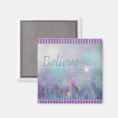 夢信じの中で紫の蝶の磁石 マグネット (正面/裏面)