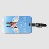 夢信じの中で豚がおもしろい飛ぶ ラゲッジタグ (正面横)