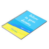 夢信じの中で，熱帯ビーチ，あなたの名前 ノートブック (左側)