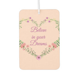 夢信じの中 – 両面フローラハート カーエアーフレッシュナー