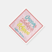 夢信じの成果感動的やる気を起こさせる スタンダードカクテルナプキン (角)