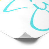 夢信じ成功タイポグラフィやる気を起こさせるポスト ポスター (角)