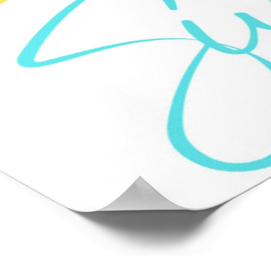 夢信じ成功タイポグラフィやる気を起こさせるポスト ポスター (角)