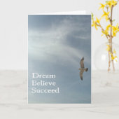 夢信じ成功 カード (黄色い花)