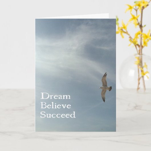 夢信じ成功 カード (黄色い花)