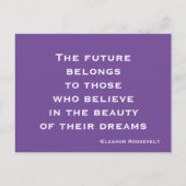 夢信じ紫やる気を起こさせる白 ポストカード (正面)