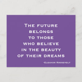 夢信じ紫やる気を起こさせる白 ポストカード