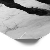 夢威厳のあるの冬の風景に黒いスタリオン ポスター (角)