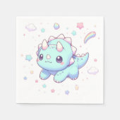 夢威厳のある見の恐竜の赤ちゃんシャワー スタンダードカクテルナプキン (正面)