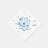 夢威厳のある見の恐竜の赤ちゃんシャワー スタンダードカクテルナプキン (角)