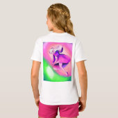 夢幻のファンタジー・プリンセス・イラストTシャツ Tシャツ (裏面フル)