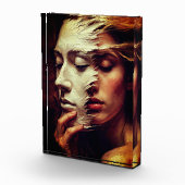 夢幻的な女性の肖像画 - 塗られた仮面 フォトブロック (右)