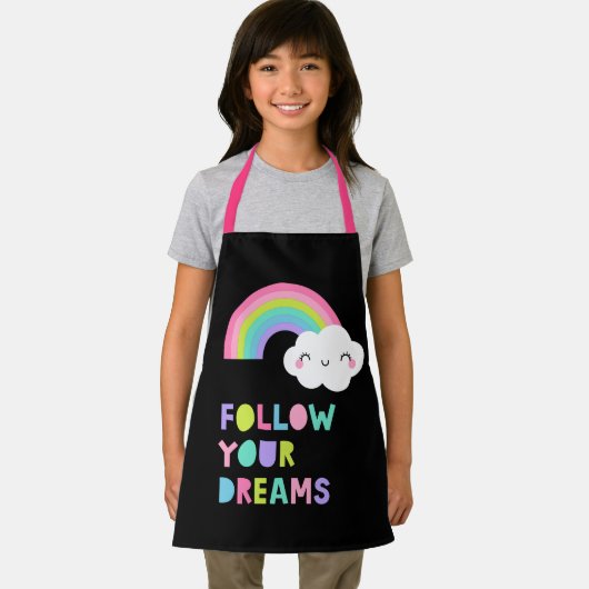 夢後を追にかわいい虹の雲 エプロン (インサイチュ)