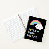 夢後を追にかわいい虹の雲 ノートブック (内部)