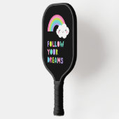 夢後を追にかわいい虹の雲 ピックルボールラケット (左)