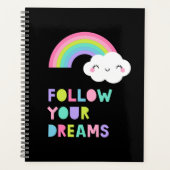 夢後を追にかわいい虹の雲 プランナー手帳 (正面)