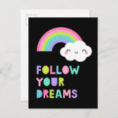 夢後を追にかわいい虹の雲 ポストカード (正面/裏面)