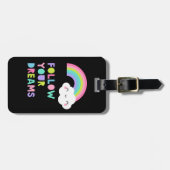 夢後を追にかわいい虹の雲 ラゲッジタグ (正面横)