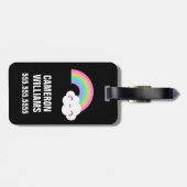 夢後を追にかわいい虹の雲 ラゲッジタグ (裏面横)