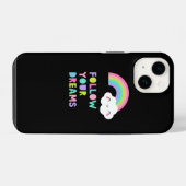 夢後を追にかわいい虹の雲 iPhoneケース (裏面横)